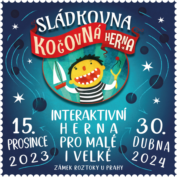 Kočovná herna na zámku v Roztokách u Prahy